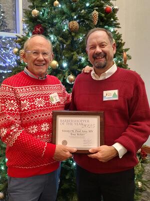 Tony Kelzer, 2025 Barbershopper Of The Year